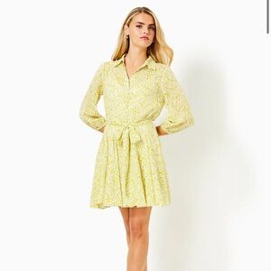 Lilly Pulitzer Melony Shirtdress - Jardin Green Zee Bebe Size 00